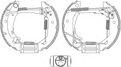 HELLA PAGID 8db355004521 -  Комплект тормозных колодок